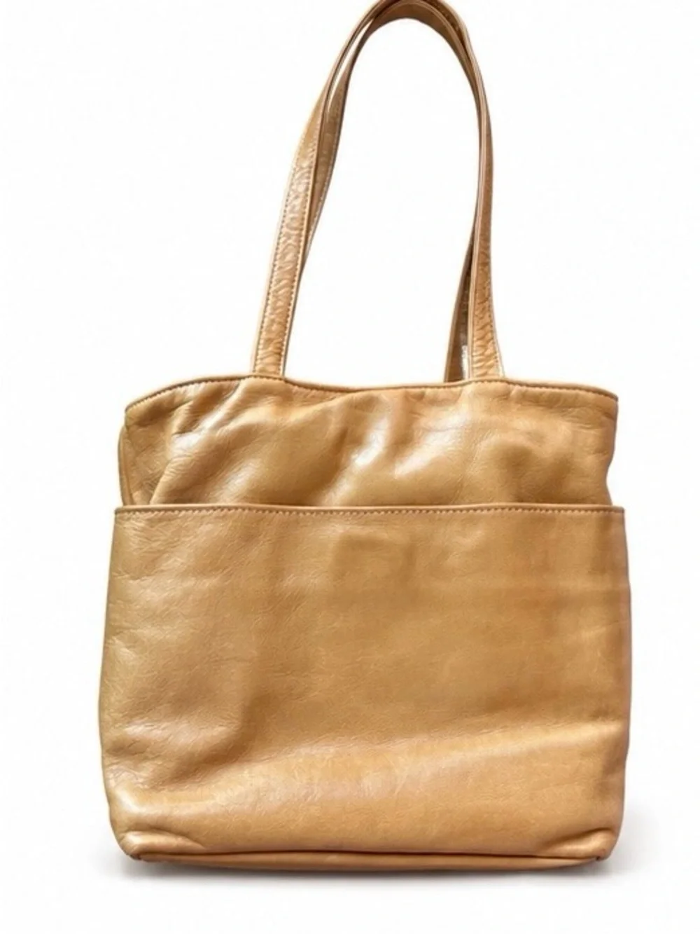 J.Duren Leather Hobo Tote in Tan